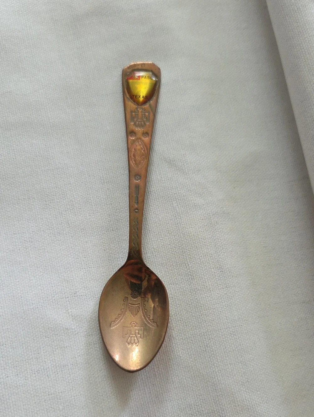 Copper-Tone Decorative Collectible Spoon - El Paso Texas